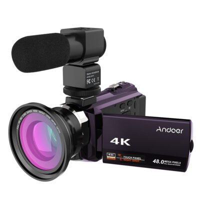 Cámara de vídeo digital Andoer 4K 1080P 48MP WiFi